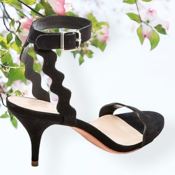 LOEFFLER Randal Reina Black Suede Heels - Picture 3 of 12